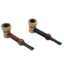 Foreign trade new cheap cylindrical shape wood smoking pipe wholesale